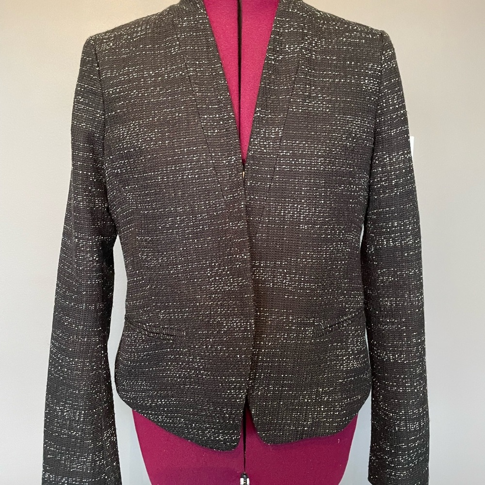 Black & white tweed blazer